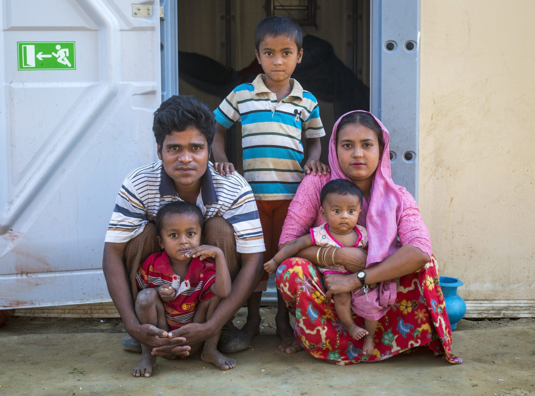 Bangladesh. New arrivals at UNHCR Transit Centre