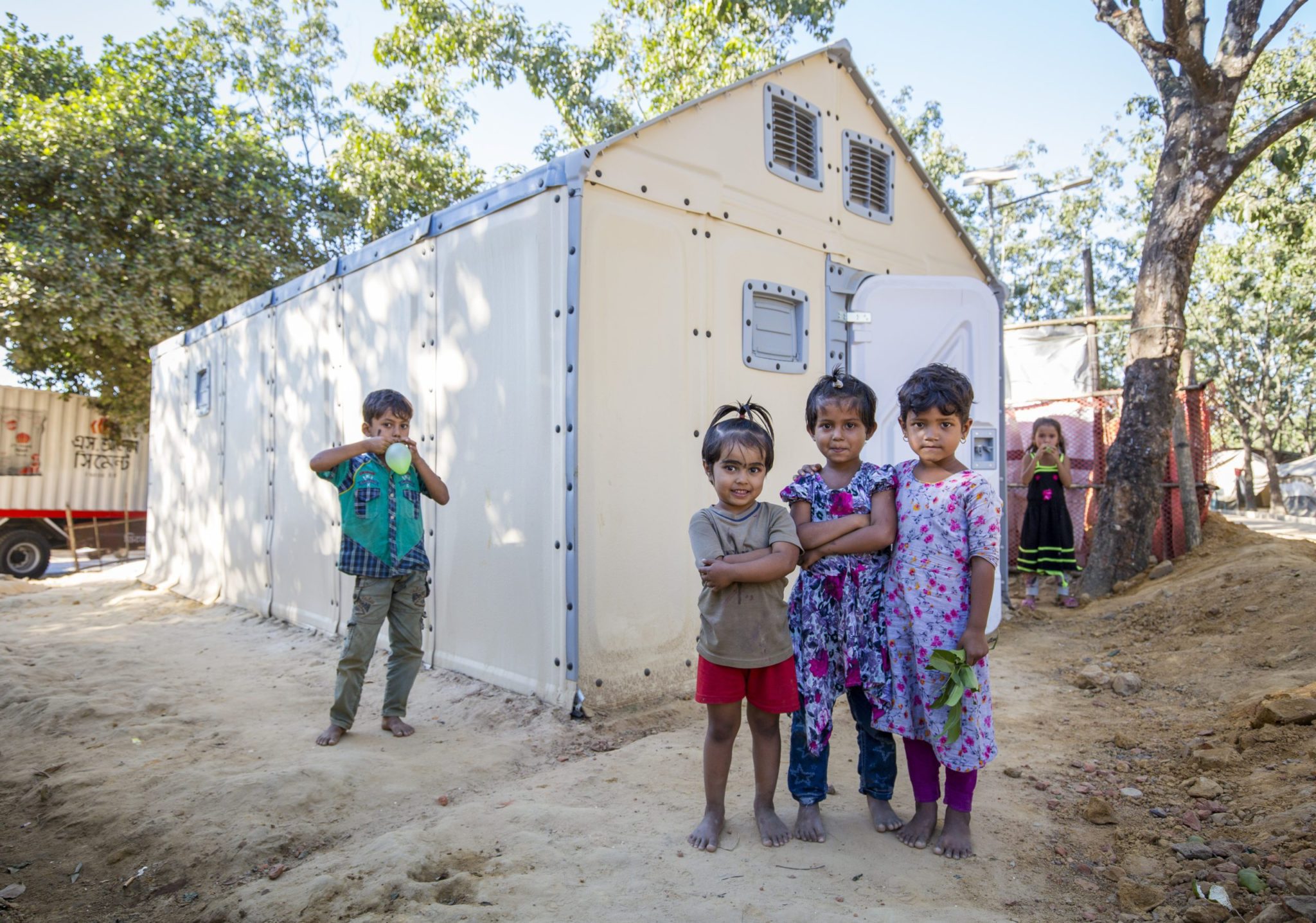 Bangladesh. New arrivals at UNHCR Transit Centre
