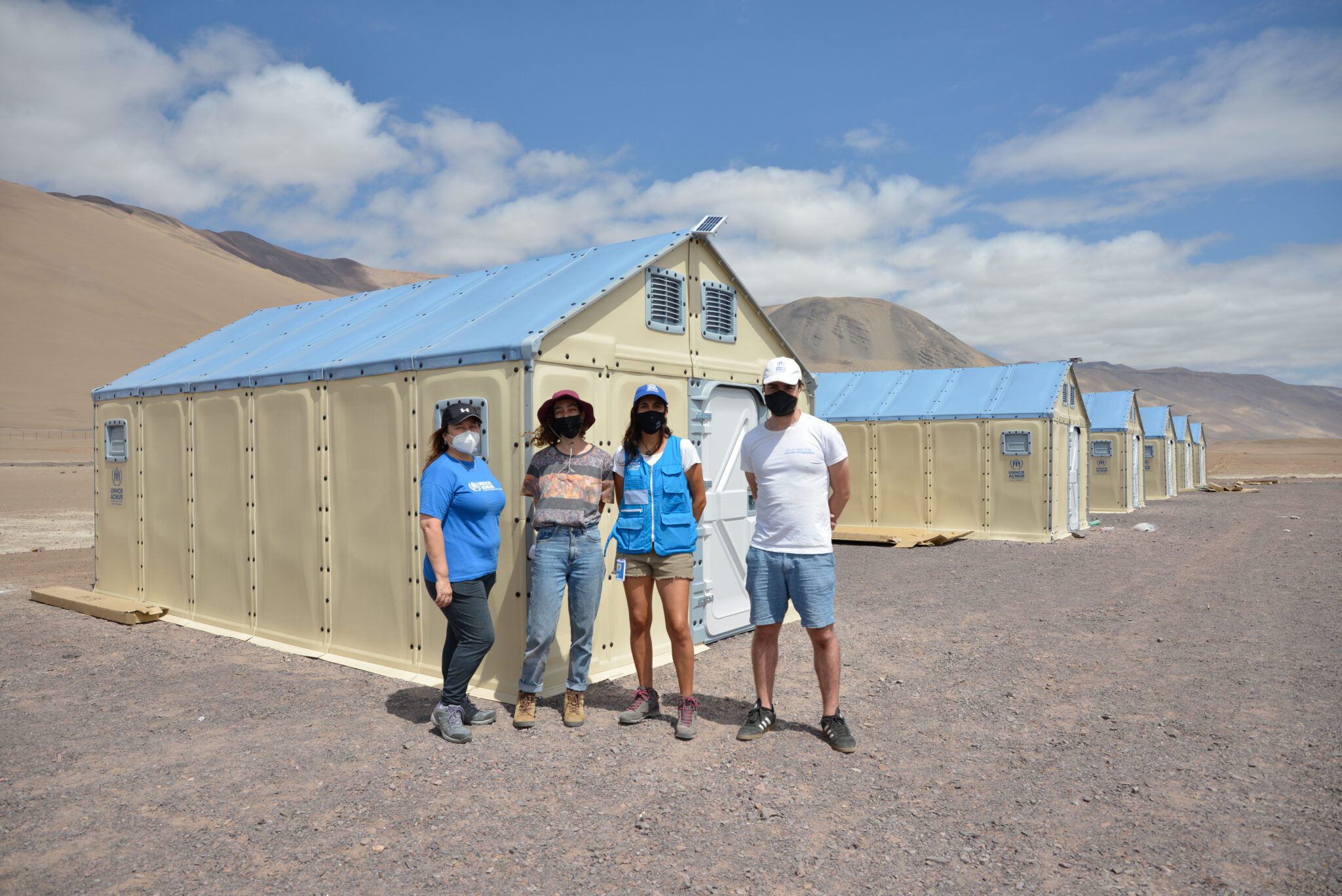 Chile.ACNUR carries out the installation of a Temporary Sanitary Station 25 kilometers from the city of Iquique.